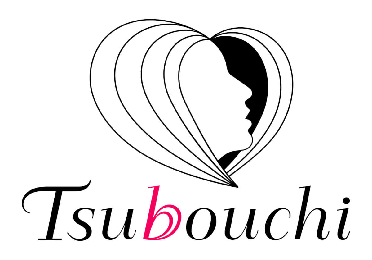 坪内美容院　ロゴ 顔上下